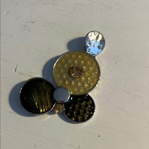 Abstract Yellow and Green Circle Statement Pendant